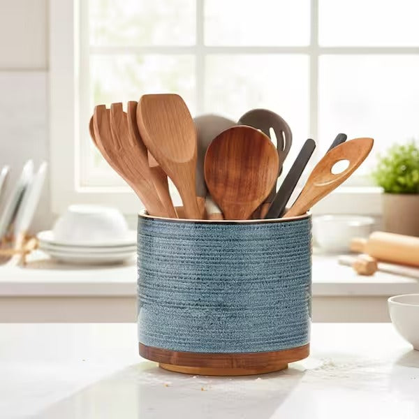 Rotating Ceramic Utensil Crock